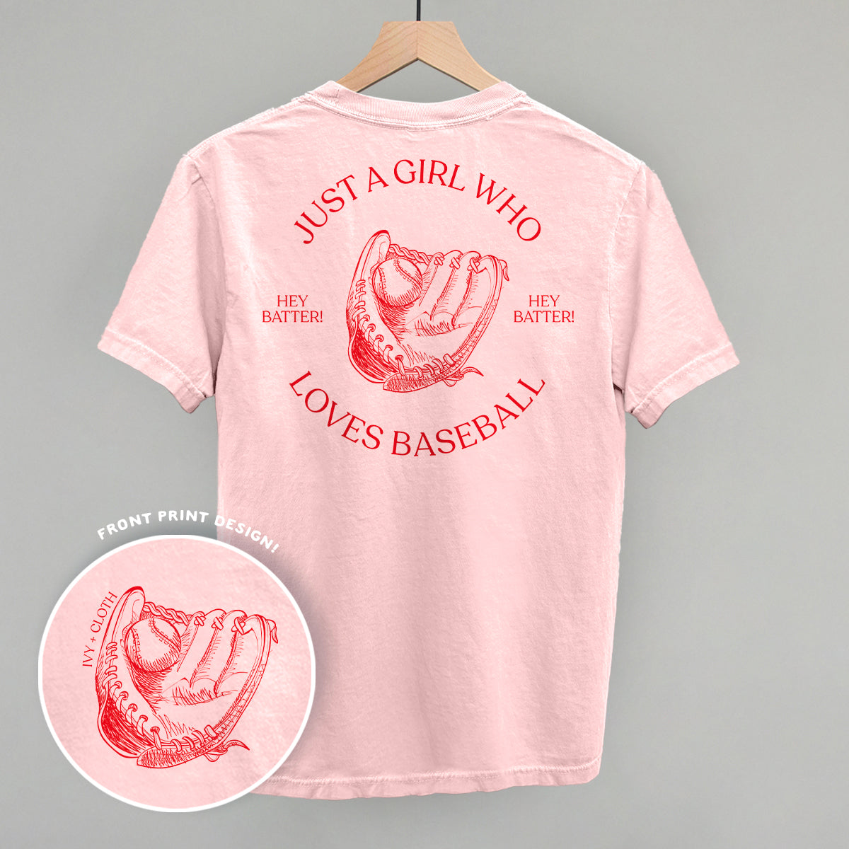 Just A Girl Who Loves Baseball (Back Print) - clothing by TeeHivey.com (Image 1)