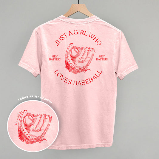 Just A Girl Who Loves Baseball (Back Print) - clothing by TeeHivey.com (Image 1)