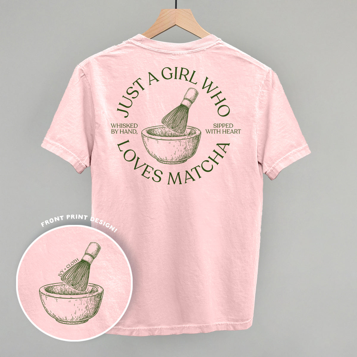 Just A Girl Who Loves Matcha (Back Print) - clothing by TeeHivey.com (Image 3)