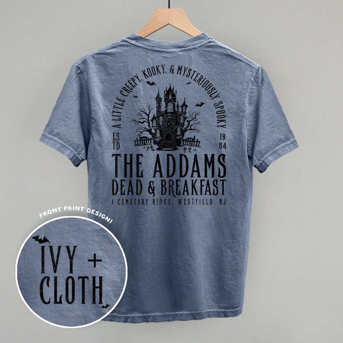 The Addams Dead & Breakfast (Back Print) - clothing by TeeHivey.com (Image 2)