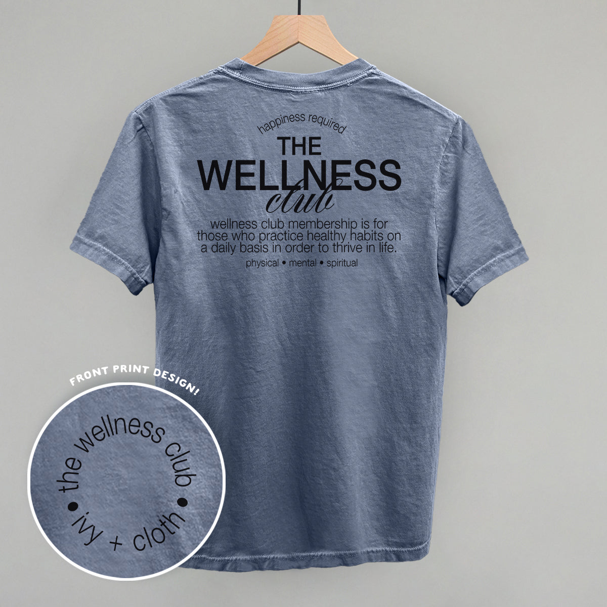The Wellness Club Black (Back Print) - clothing by TeeHivey.com (Image 3)