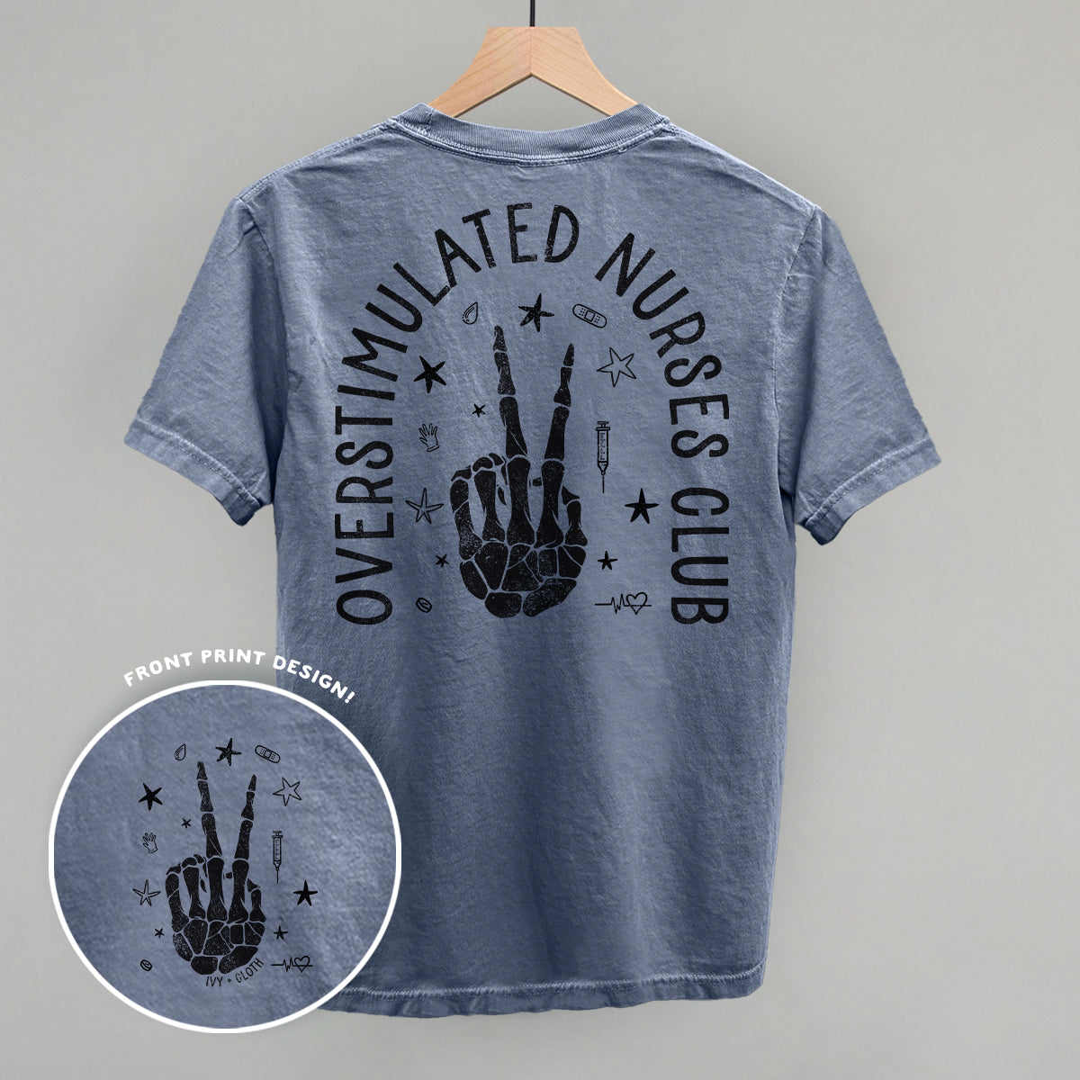 Overstimulated Nurses Club (Back Print) - clothing by TeeHivey.com (Image 4)