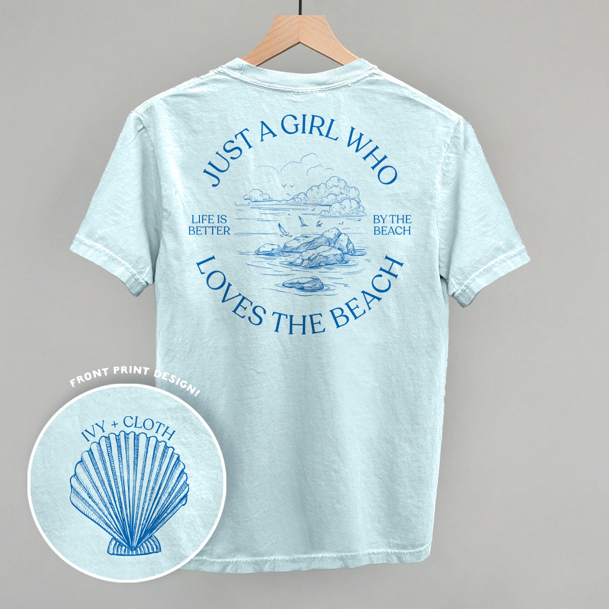 Just A Girl Who Loves The Beach (Back Print) - clothing by TeeHivey.com (Image 3)