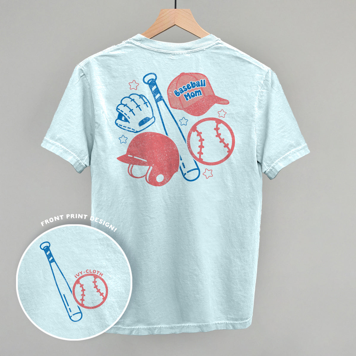 Baseball Mom Doodle (Back Print) - clothing by TeeHivey.com (Image 2)