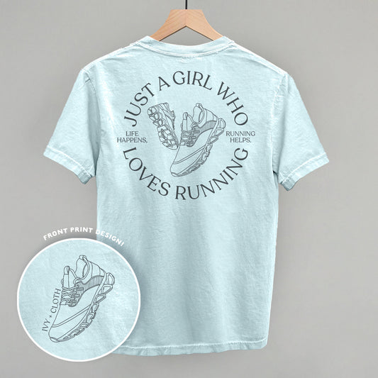 Just A Girl Who Loves Running (Back Print) - clothing by TeeHivey.com (Image 1)
