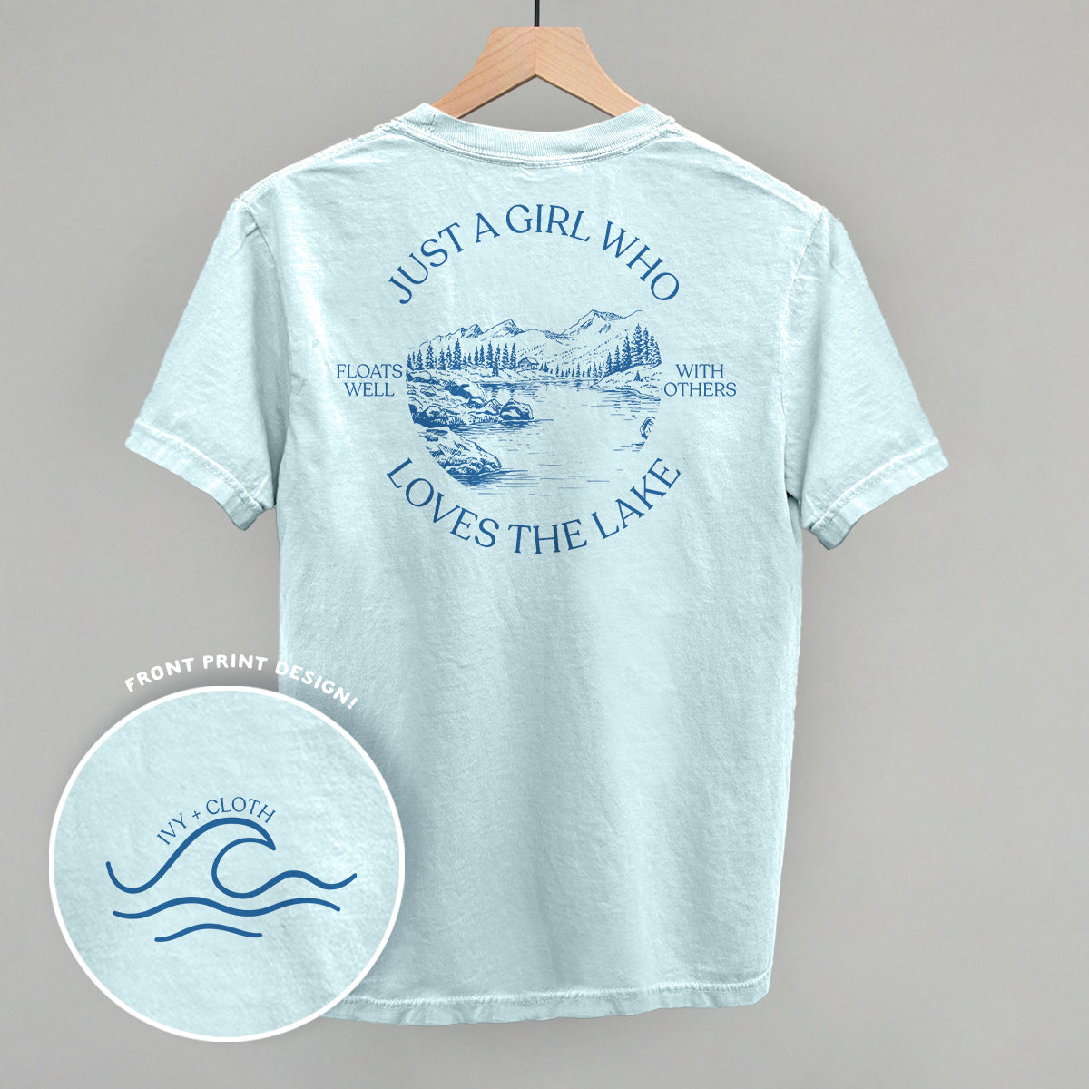 Just A Girl Who Loves The Lake (Back Print) - clothing by TeeHivey.com (Image 4)