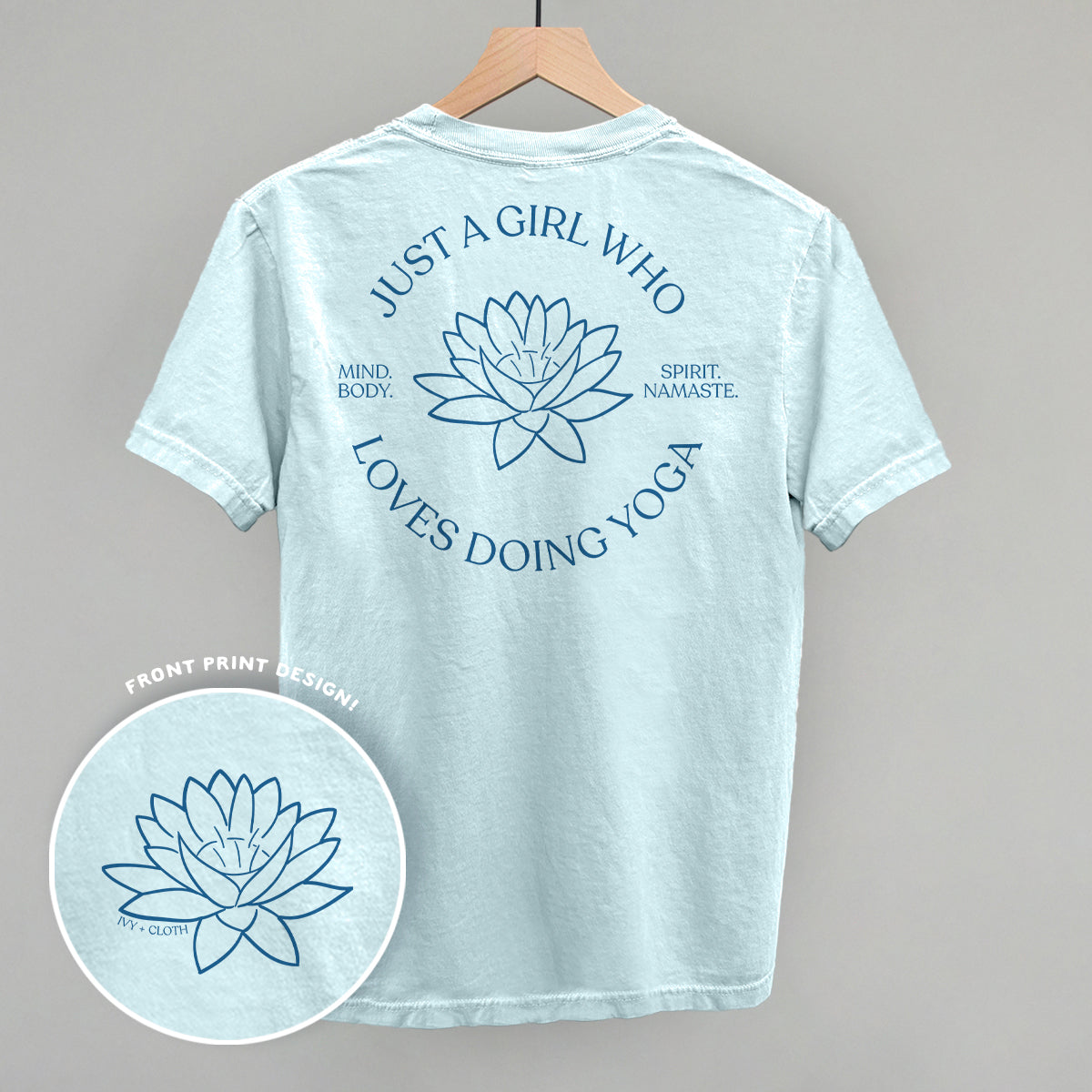 Just A Girl Who Loves Doing Yoga (Back Print) - clothing by TeeHivey.com (Image 2)