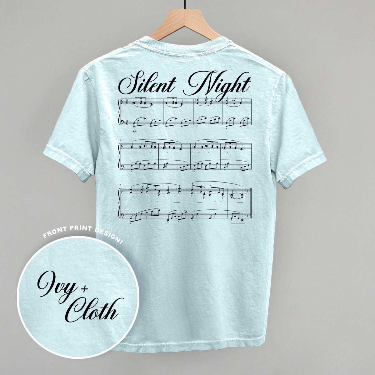 Silent Night Sheet Music (Back Print) - clothing by TeeHivey.com (Image 4)