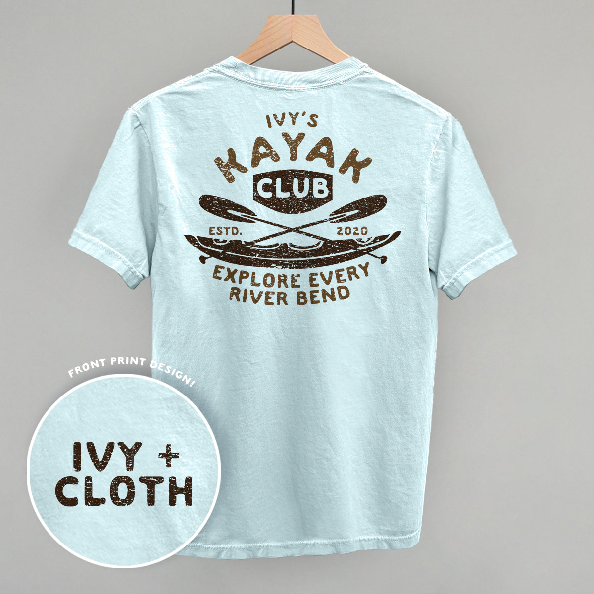 Ivy's Kayak Club (Brown) (Back Print) - clothing by TeeHivey.com (Image 3)