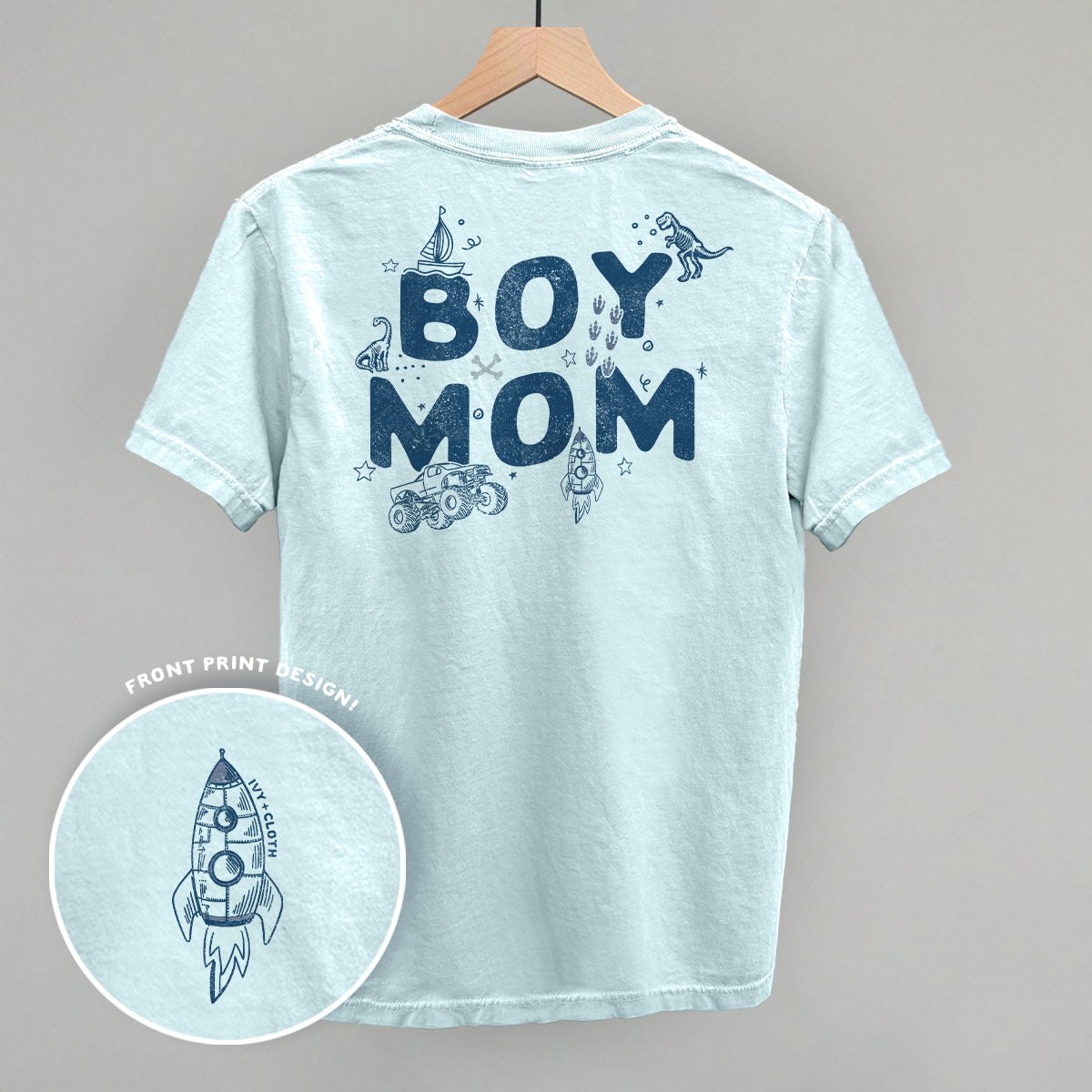 Boy Mom Doodles (Back Print) - clothing by TeeHivey.com (Image 1)
