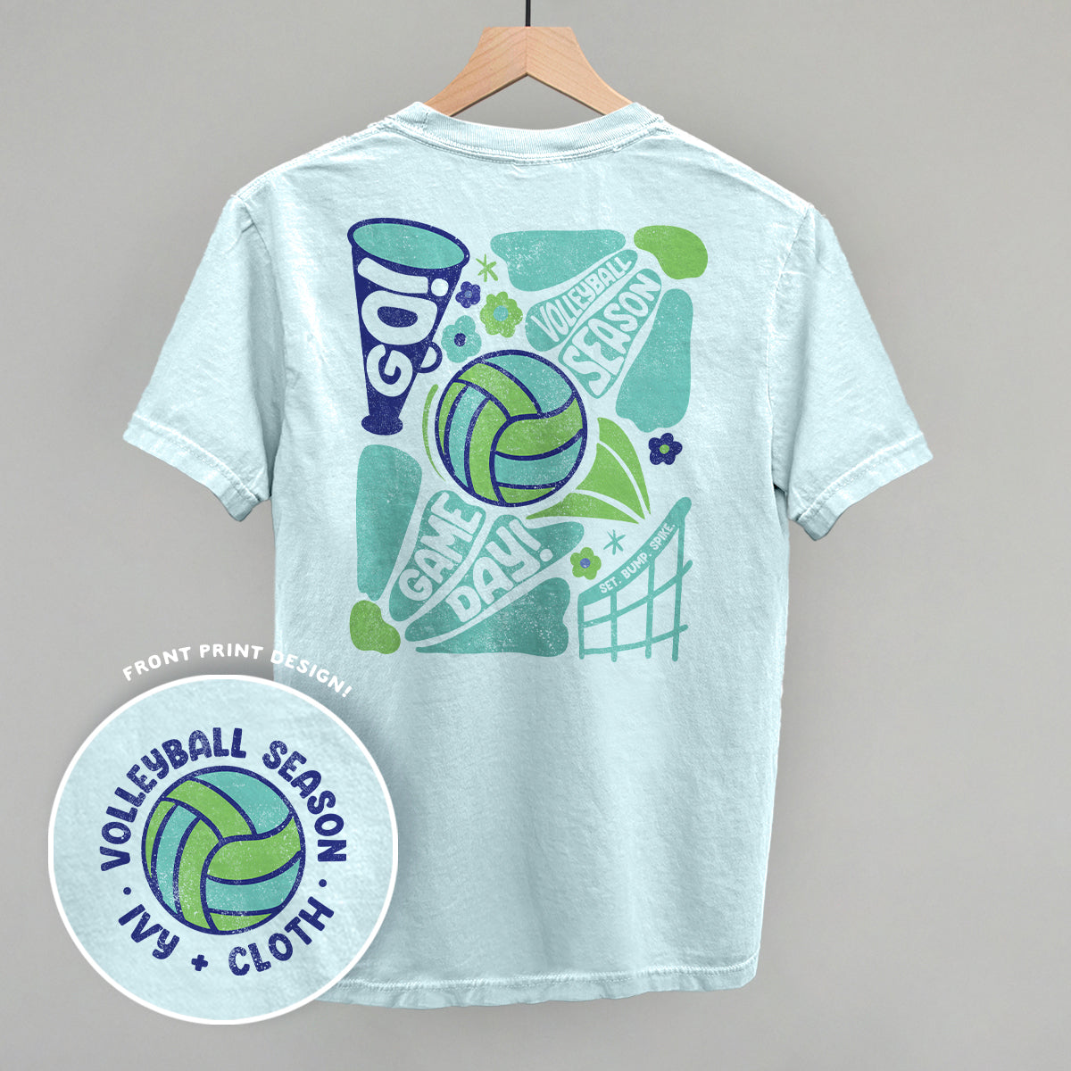 Volleyball Season Doodles (Back Print) - clothing by TeeHivey.com (Image 1)