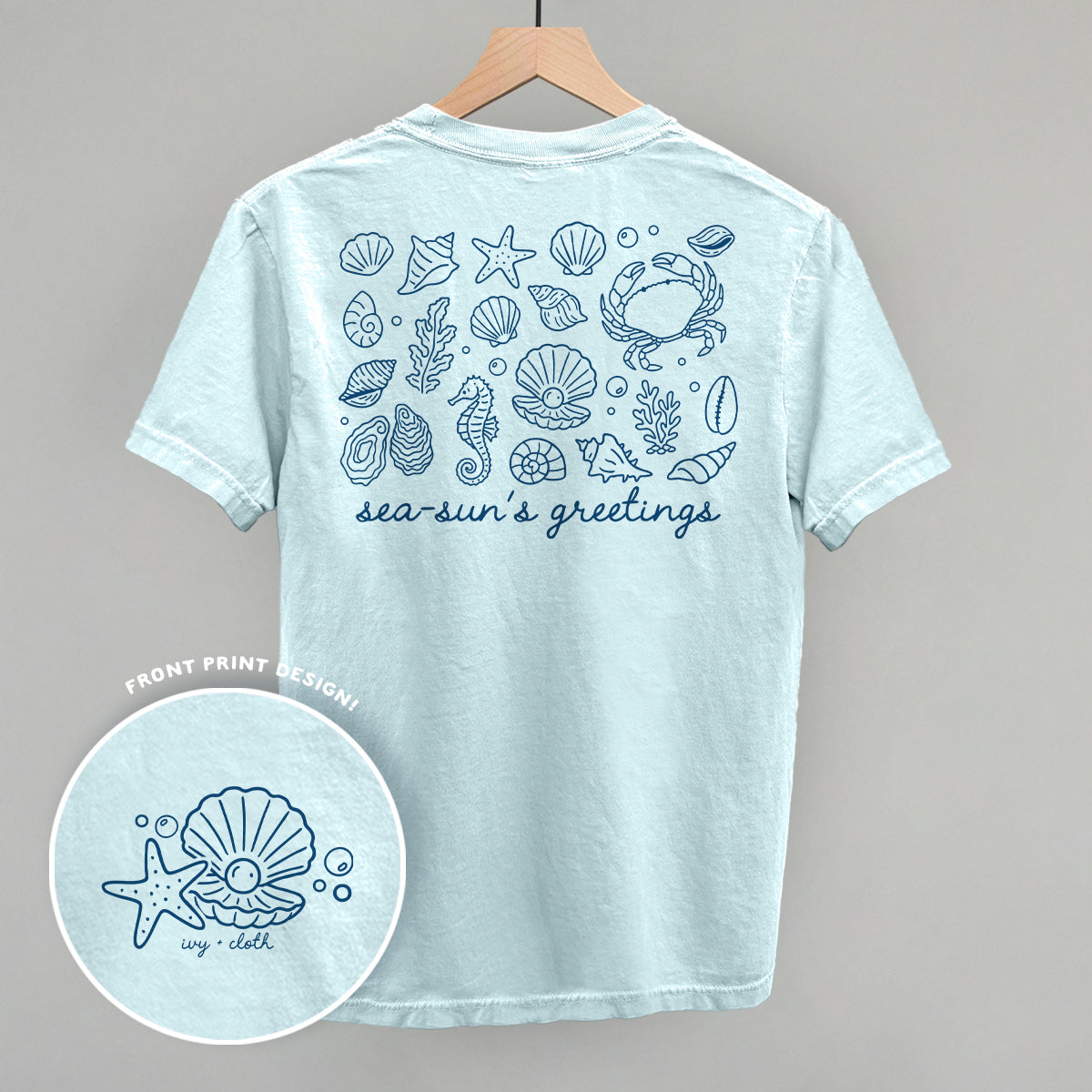 Sea-Sun's Greetings (Back Print) - clothing by TeeHivey.com (Image 3)