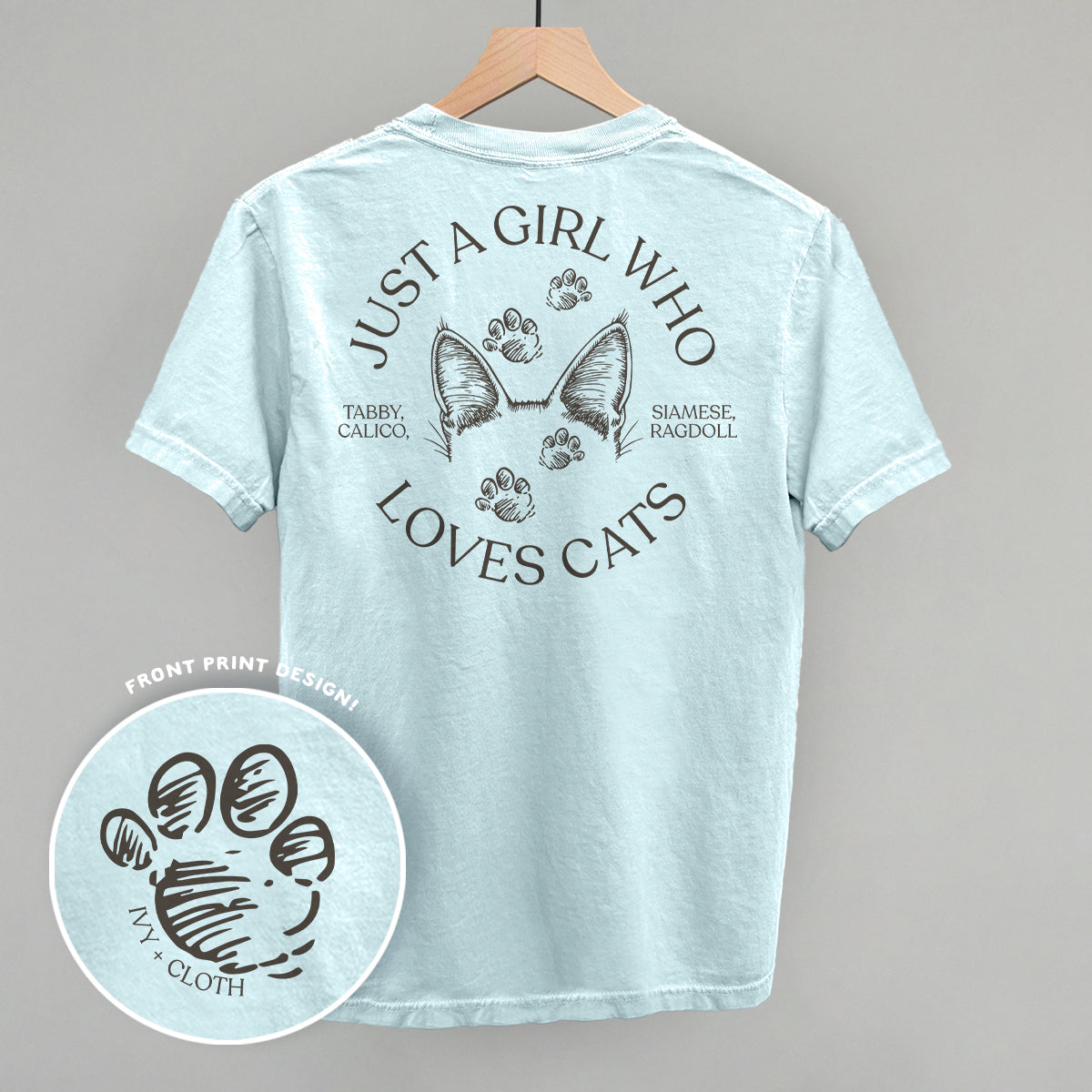 Just A Girl Who Loves Cats (Back Print) - clothing by TeeHivey.com (Image 3)
