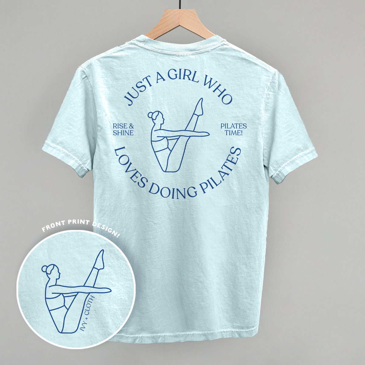 Just A Girl Who Loves Doing Pilates (Back Print) - clothing by TeeHivey.com (Image 2)