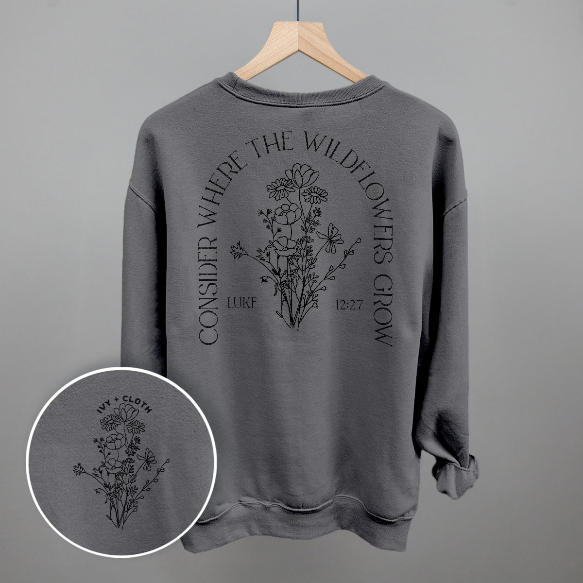 Consider Where The Wildflowers Grow (Back Print) - clothing by TeeHivey.com (Image 4)