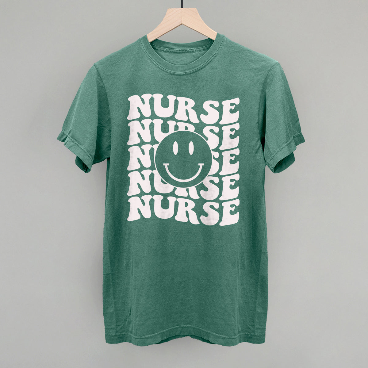 Retro Nurse Smiley (Repeated) - clothing by TeeHivey.com (Image 4)
