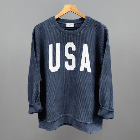 USA Collegiate (Solid White) - clothing by TeeHivey.com (Image 1)