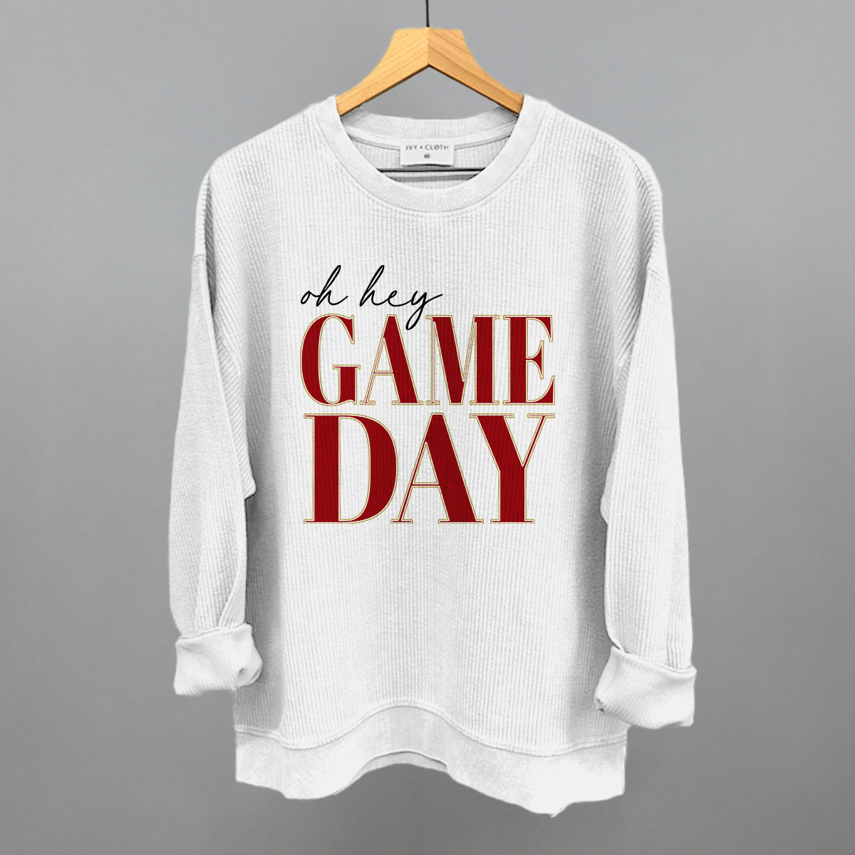 Oh Hey Game Day (Red + Gold) - clothing by TeeHivey.com (Image 1)
