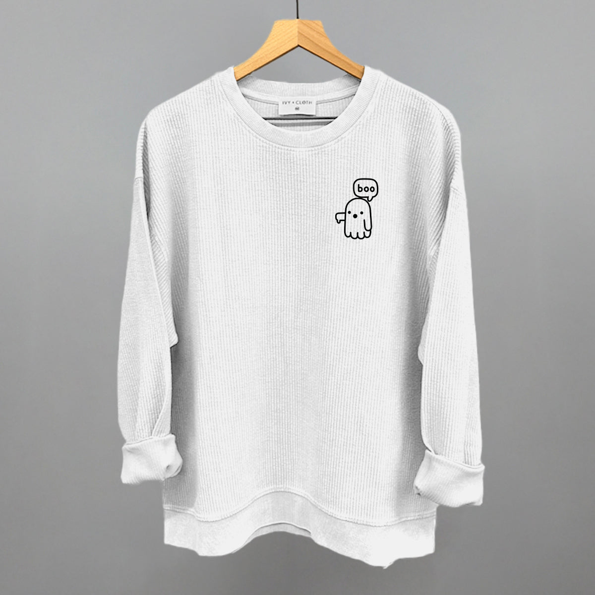 Boo Ghost (Left Chest) - clothing by TeeHivey.com (Image 2)