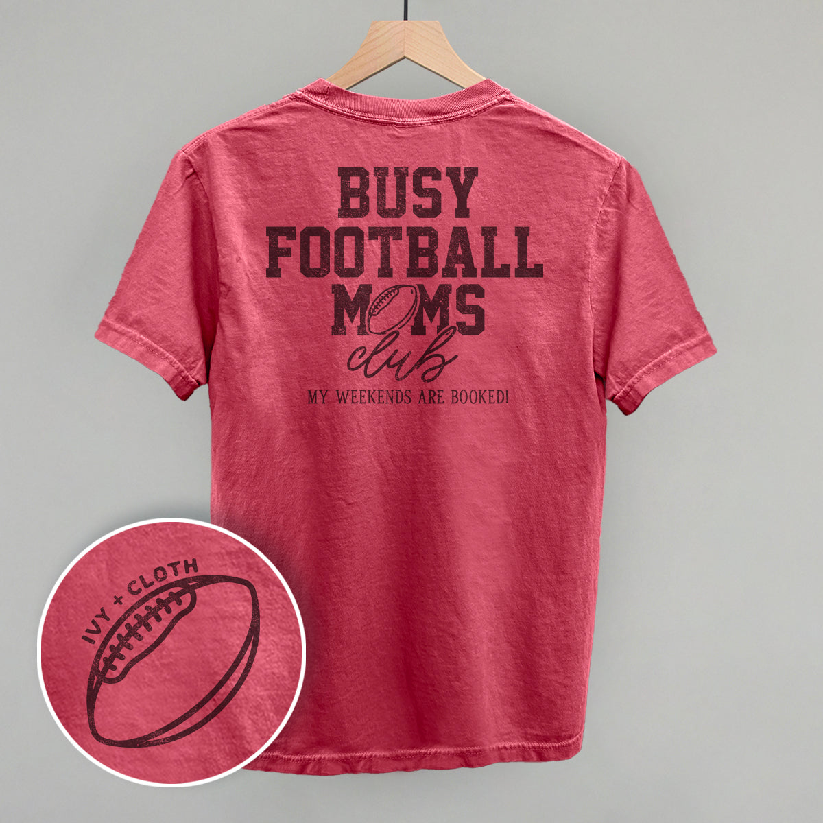 Busy Football Moms Club (Back Print) - clothing by TeeHivey.com (Image 1)