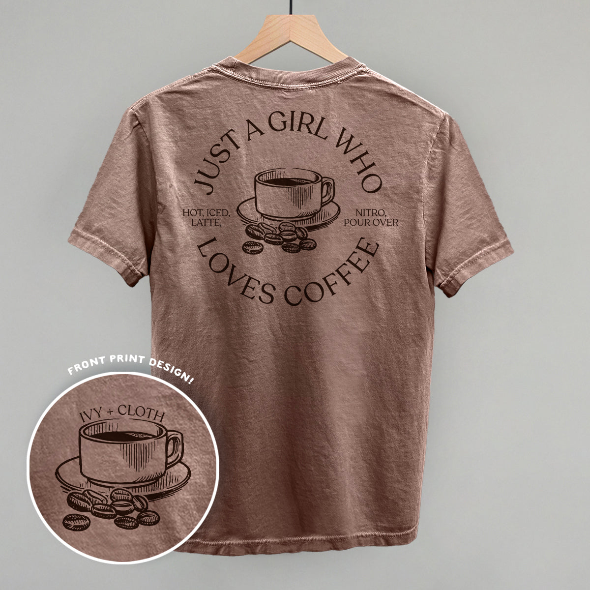 Just A Girl Who Loves Coffee (Back Print) - clothing by TeeHivey.com (Image 4)