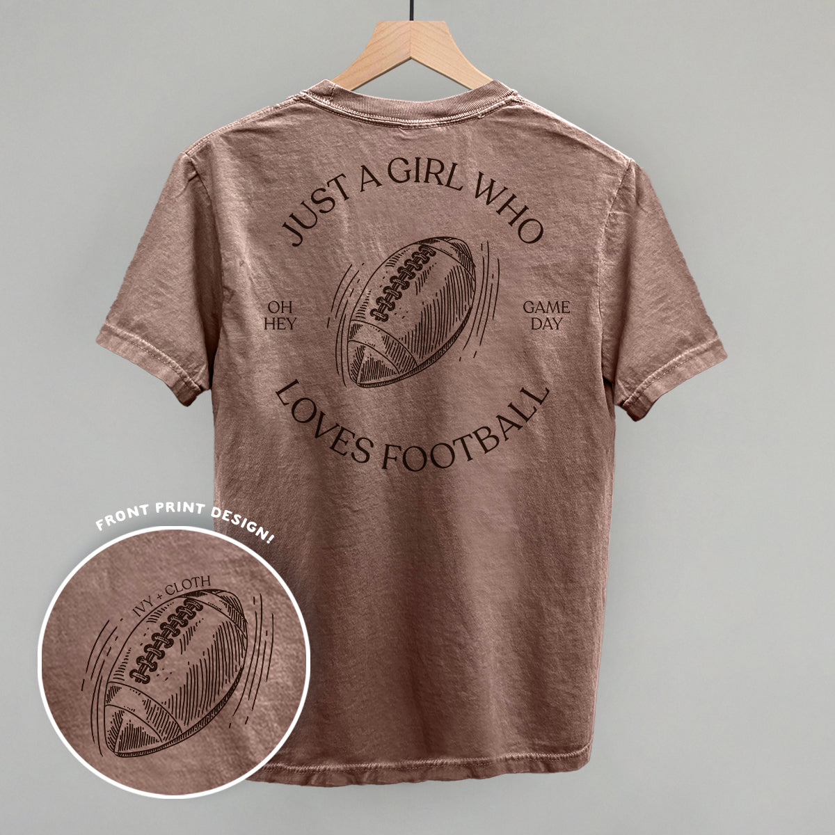 Just A Girl Who Loves Football (Back Print) - clothing by TeeHivey.com (Image 4)