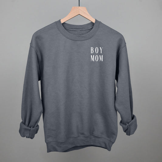 Boy Mom Block (Left Chest) - clothing by TeeHivey.com (Image 1)