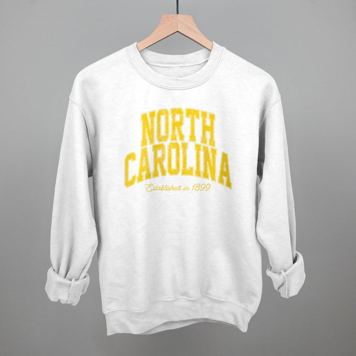 North Carolina Varsity Arch (Yellow) - clothing by TeeHivey.com (Image 1)