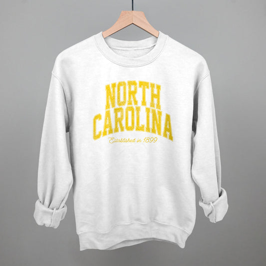 North Carolina Varsity Arch (Yellow) - clothing by TeeHivey.com (Image 1)