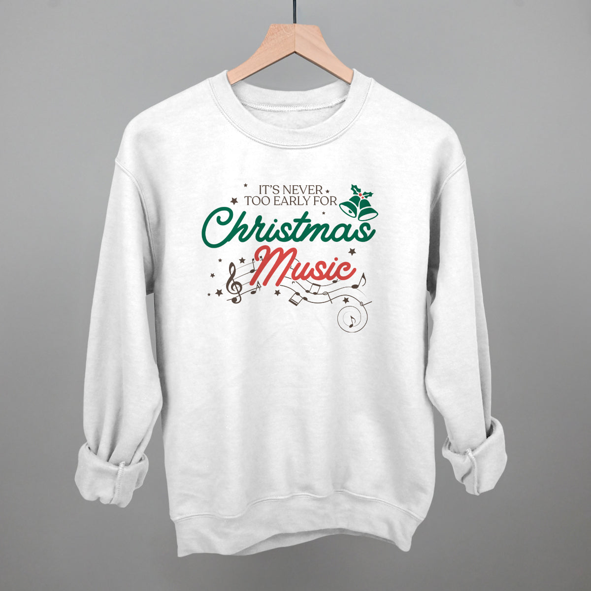 It's Never Too Early For Christmas Music Doodle - clothing by TeeHivey.com (Image 1)