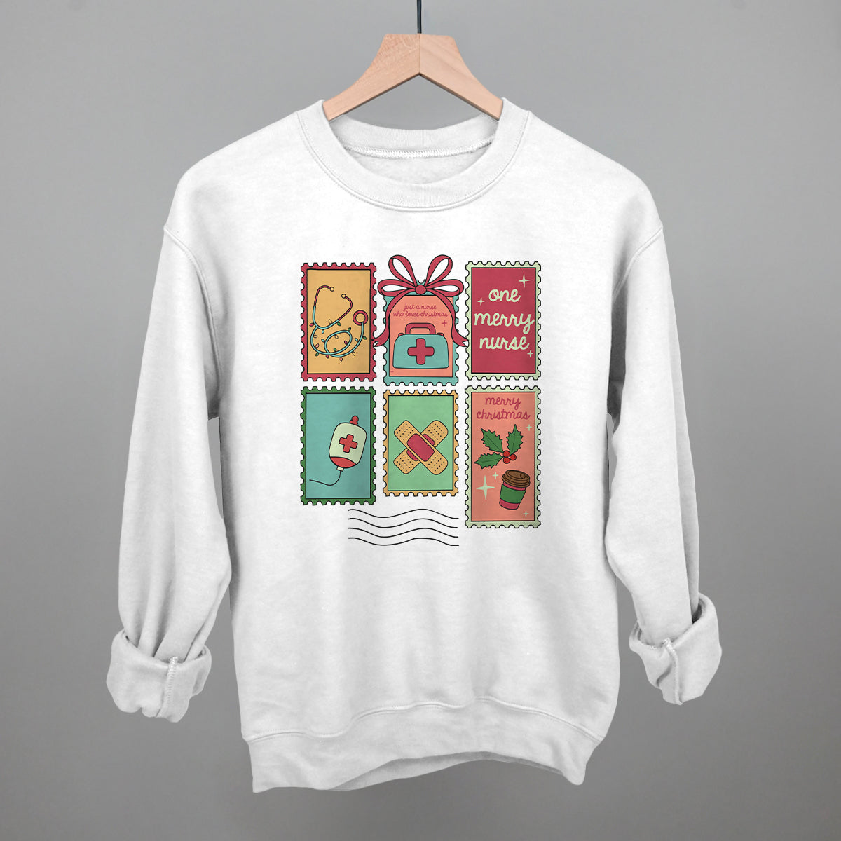 Christmas Nurse Stamps - clothing by TeeHivey.com (Image 1)