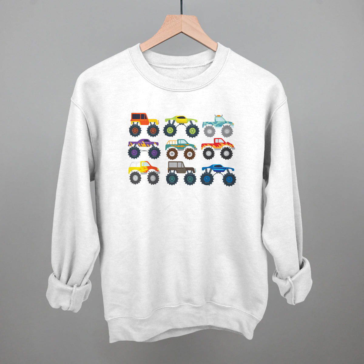 Colorful Monster Truck Doodles - clothing by TeeHivey.com (Image 1)