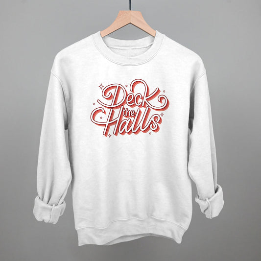 Deck The Halls Sparkle Script (Red) - clothing by TeeHivey.com (Image 1)