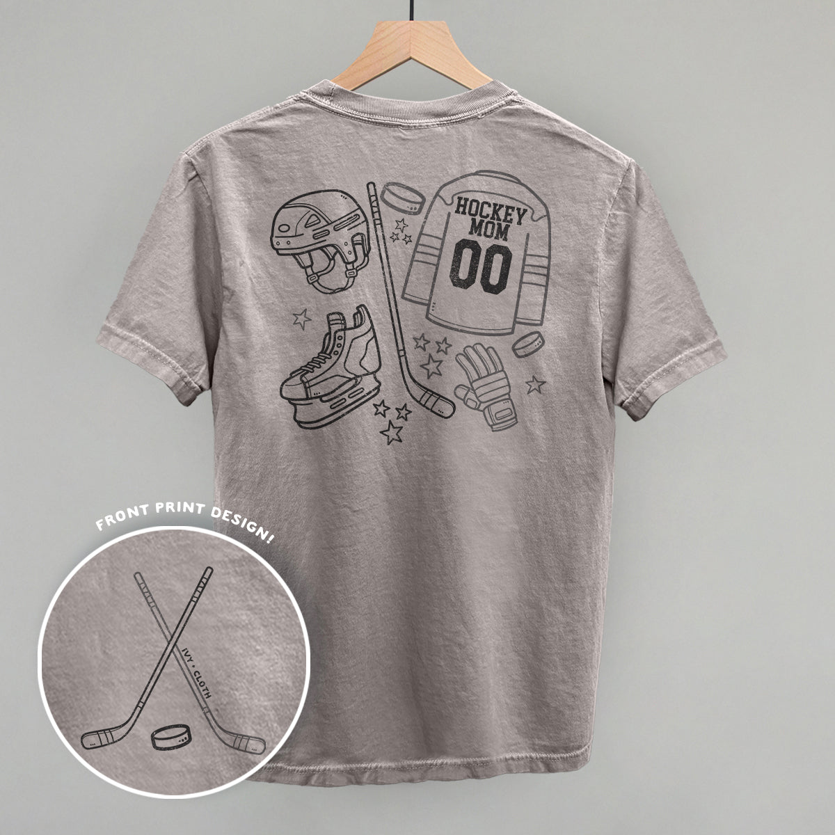 Hockey Mom Doodle (Back Print) - clothing by TeeHivey.com (Image 1)