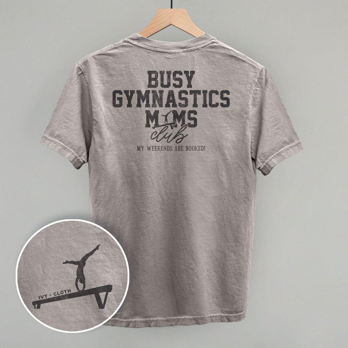Busy Gymnastics Moms Club (Back Print) - clothing by TeeHivey.com (Image 2)