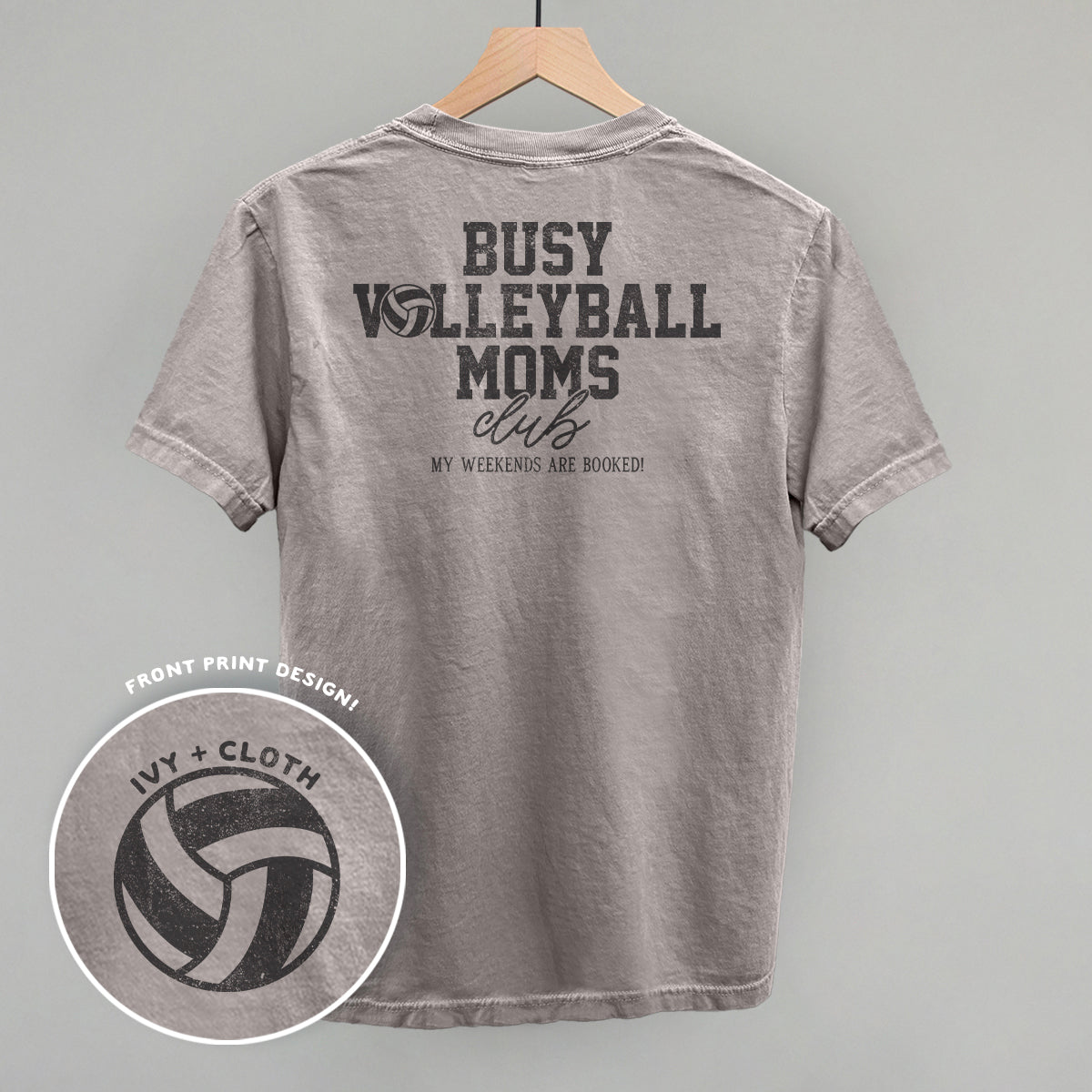 Busy Volleyball Moms Club (Back Print) - clothing by TeeHivey.com (Image 2)