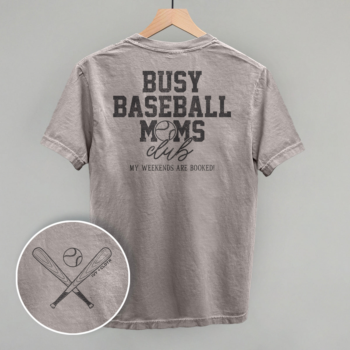 Busy Baseball Moms Club (Back Print) - clothing by TeeHivey.com (Image 2)