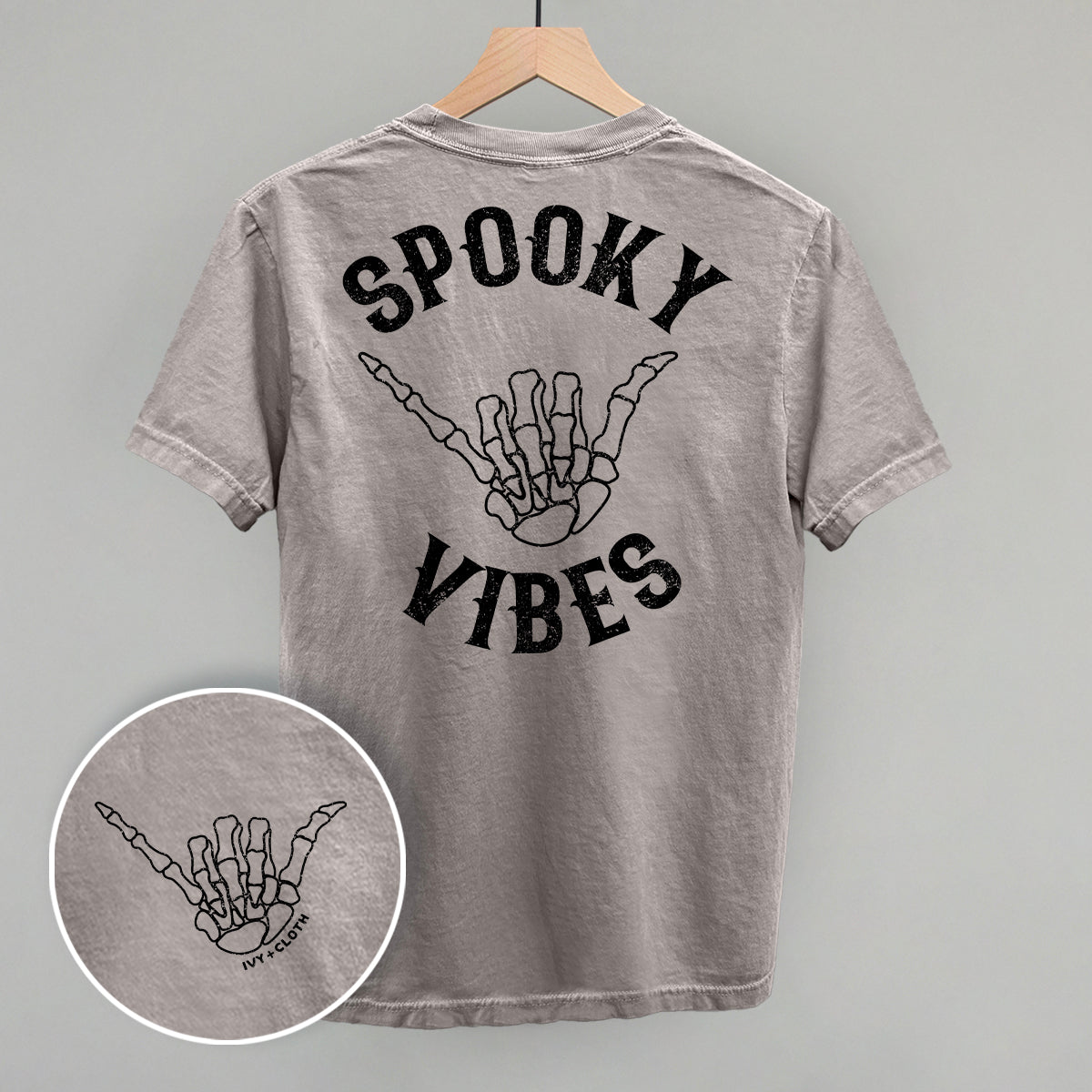 Spooky Vibes Skeleton (Back Print) - clothing by TeeHivey.com (Image 2)