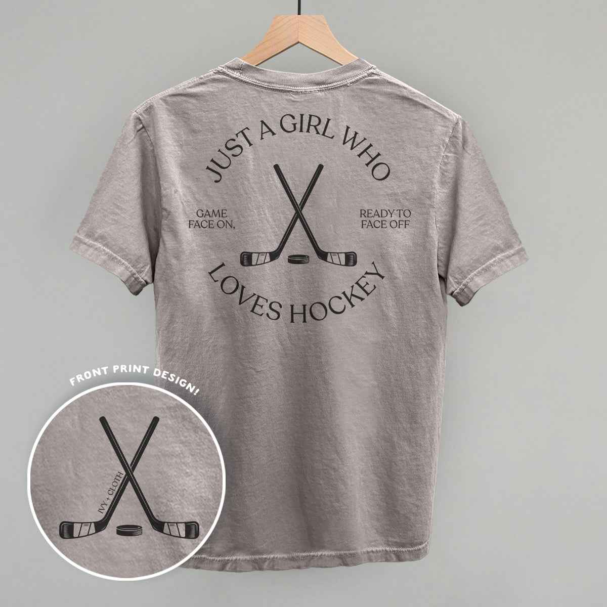 Just A Girl Who Loves Hockey (Back Print) - clothing by TeeHivey.com (Image 3)