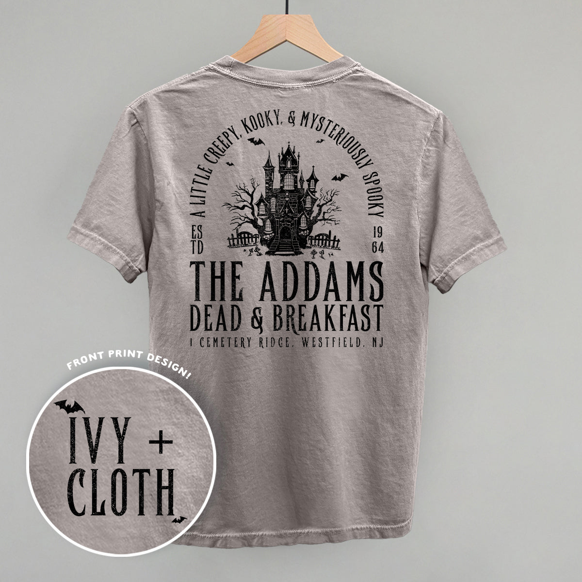 The Addams Dead & Breakfast (Back Print) - clothing by TeeHivey.com (Image 3)
