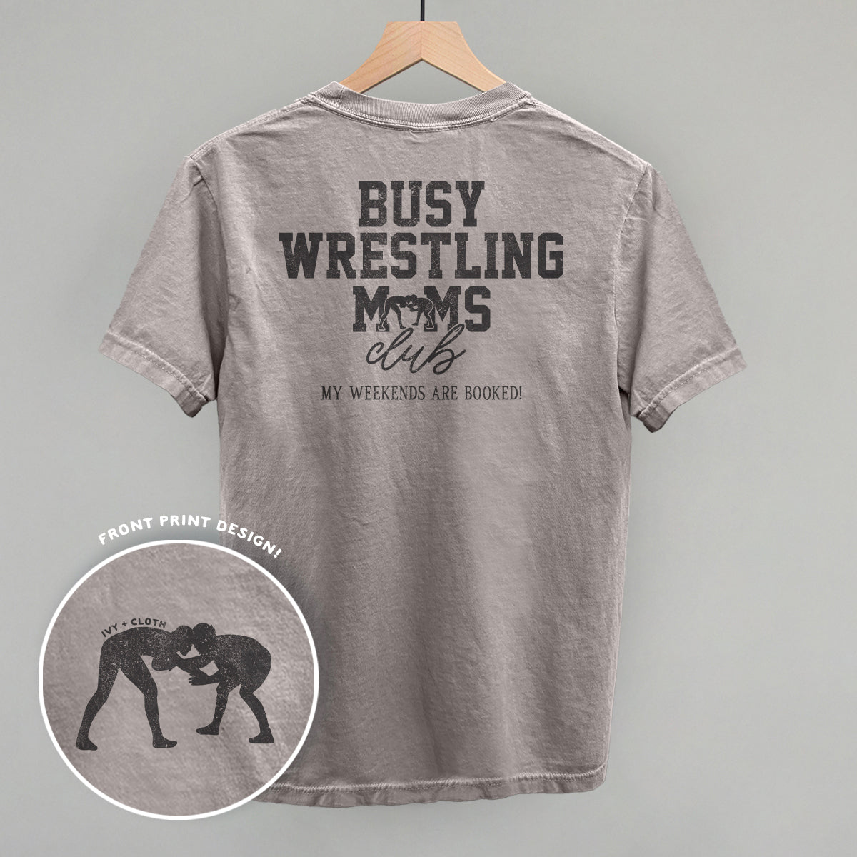 Busy Wrestling Moms Club (Back Print) - clothing by TeeHivey.com (Image 3)