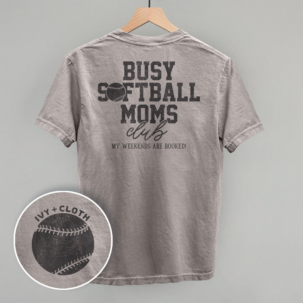 Busy Softball Moms Club (Back Print) - clothing by TeeHivey.com (Image 1)