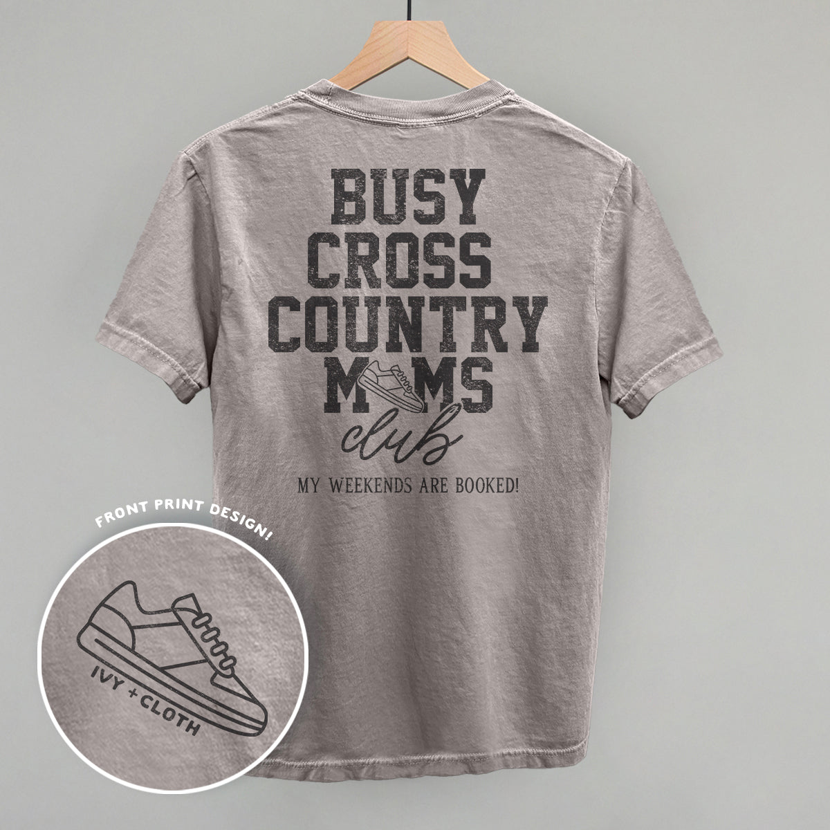 Busy Cross Country Moms Club (Back Print) - clothing by TeeHivey.com (Image 1)
