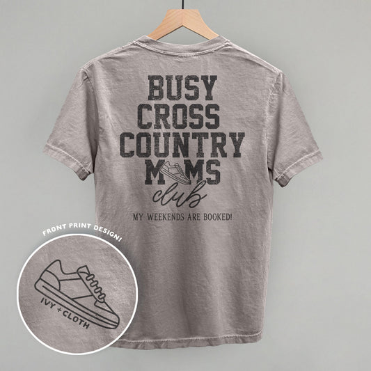 Busy Cross Country Moms Club (Back Print) - clothing by TeeHivey.com (Image 1)