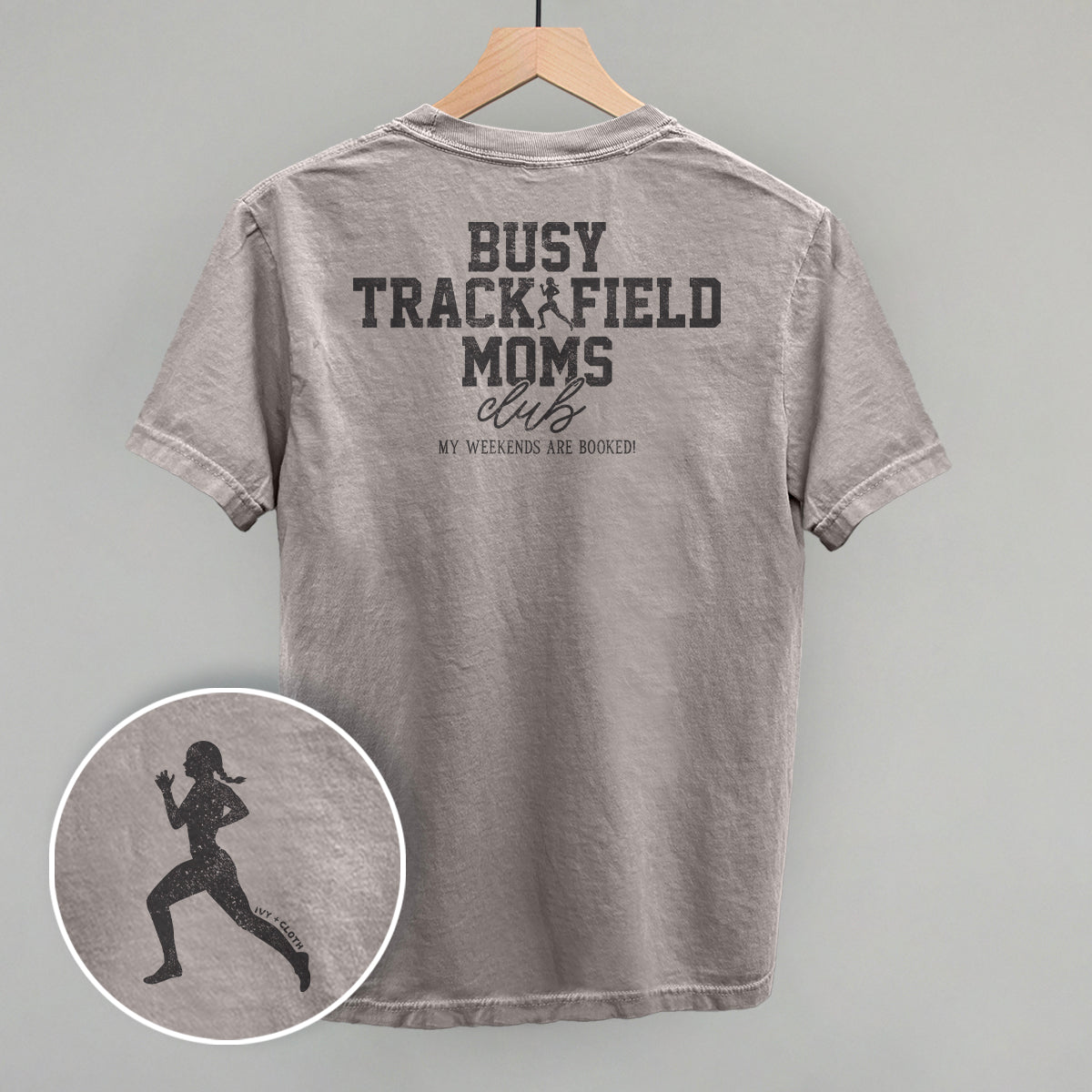 Busy Track And Field Moms Club (Back Print) - clothing by TeeHivey.com (Image 2)