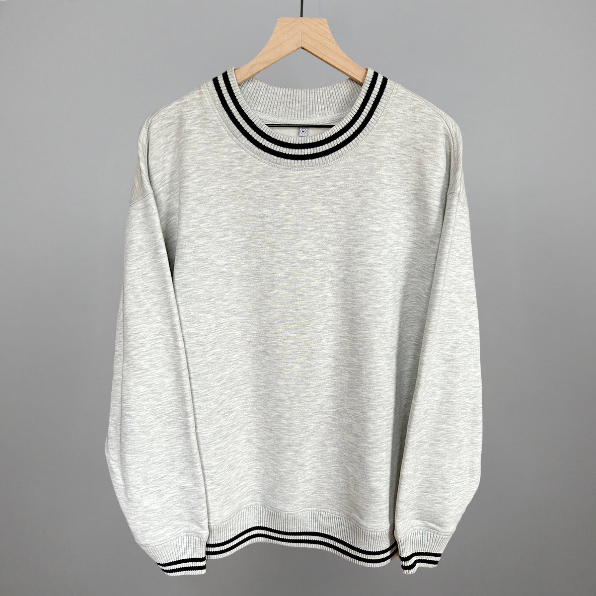 Heather Grey Oversized Varsity Crew - clothing by TeeHivey.com