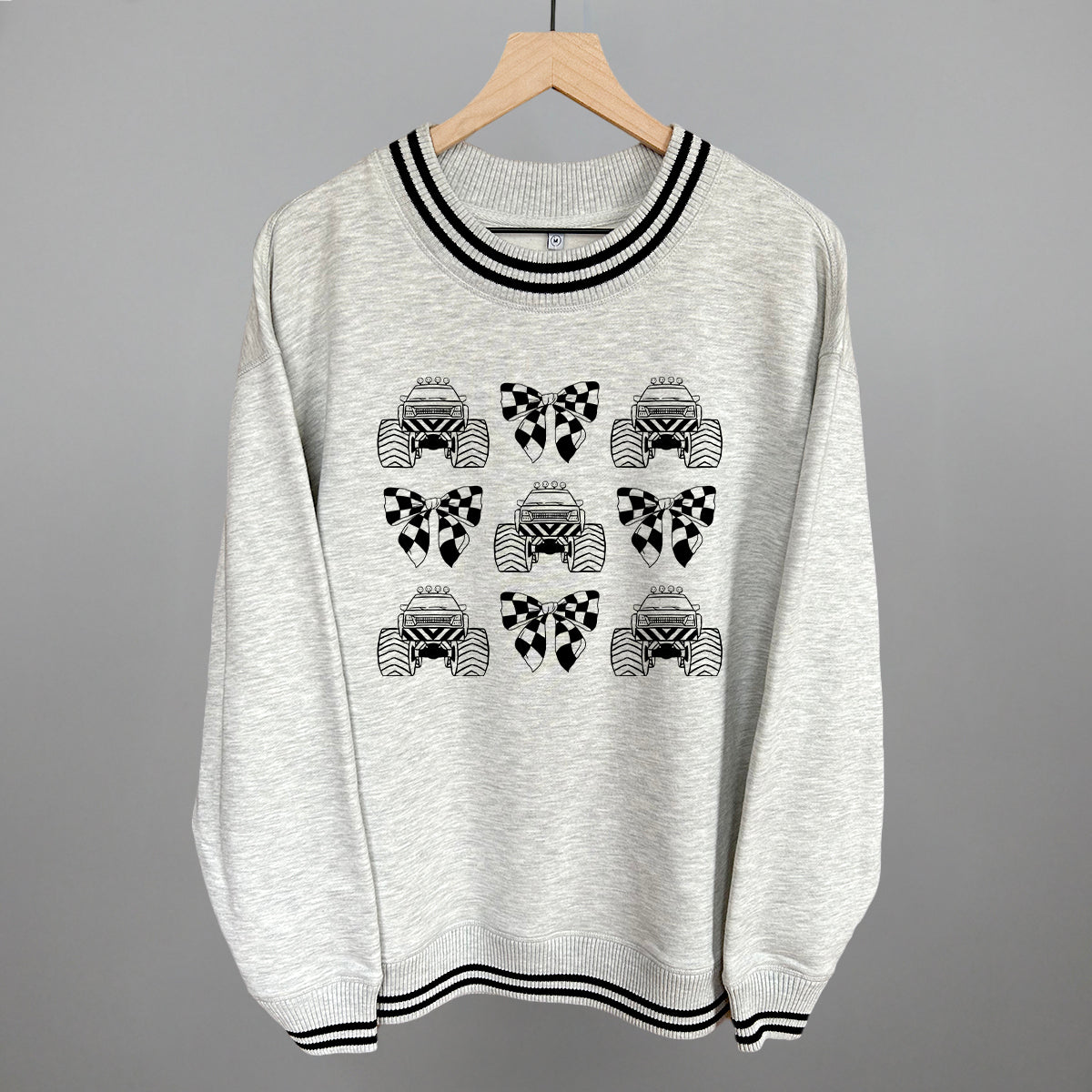 Monster Trucks + Checkered Bows - clothing by TeeHivey.com (Image 1)