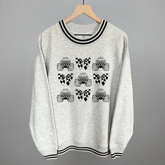 Monster Trucks + Checkered Bows - clothing by TeeHivey.com (Image 1)