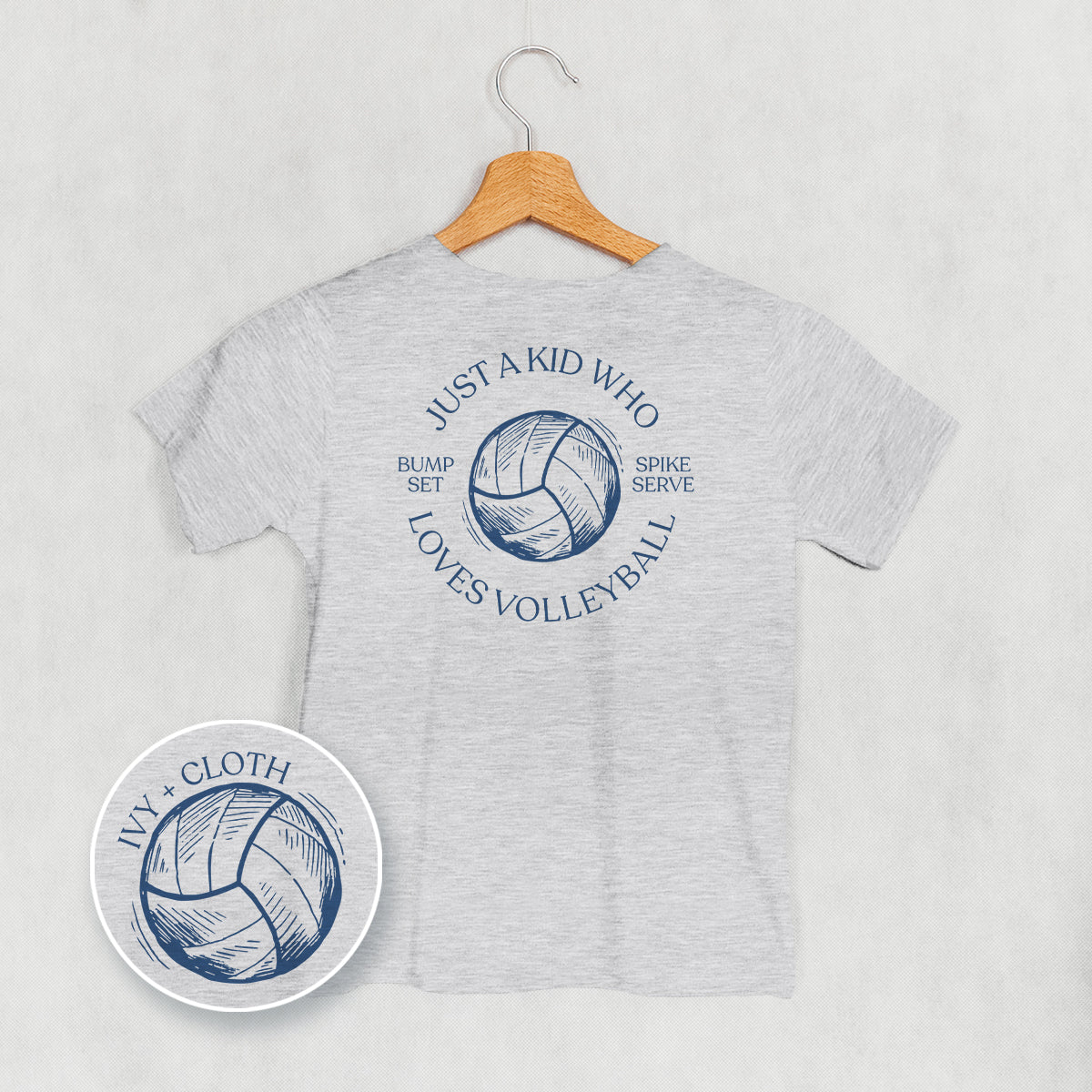 Just A Kid Who Loves Volleyball (Kids Back Print) - clothing by TeeHivey.com (Image 2)