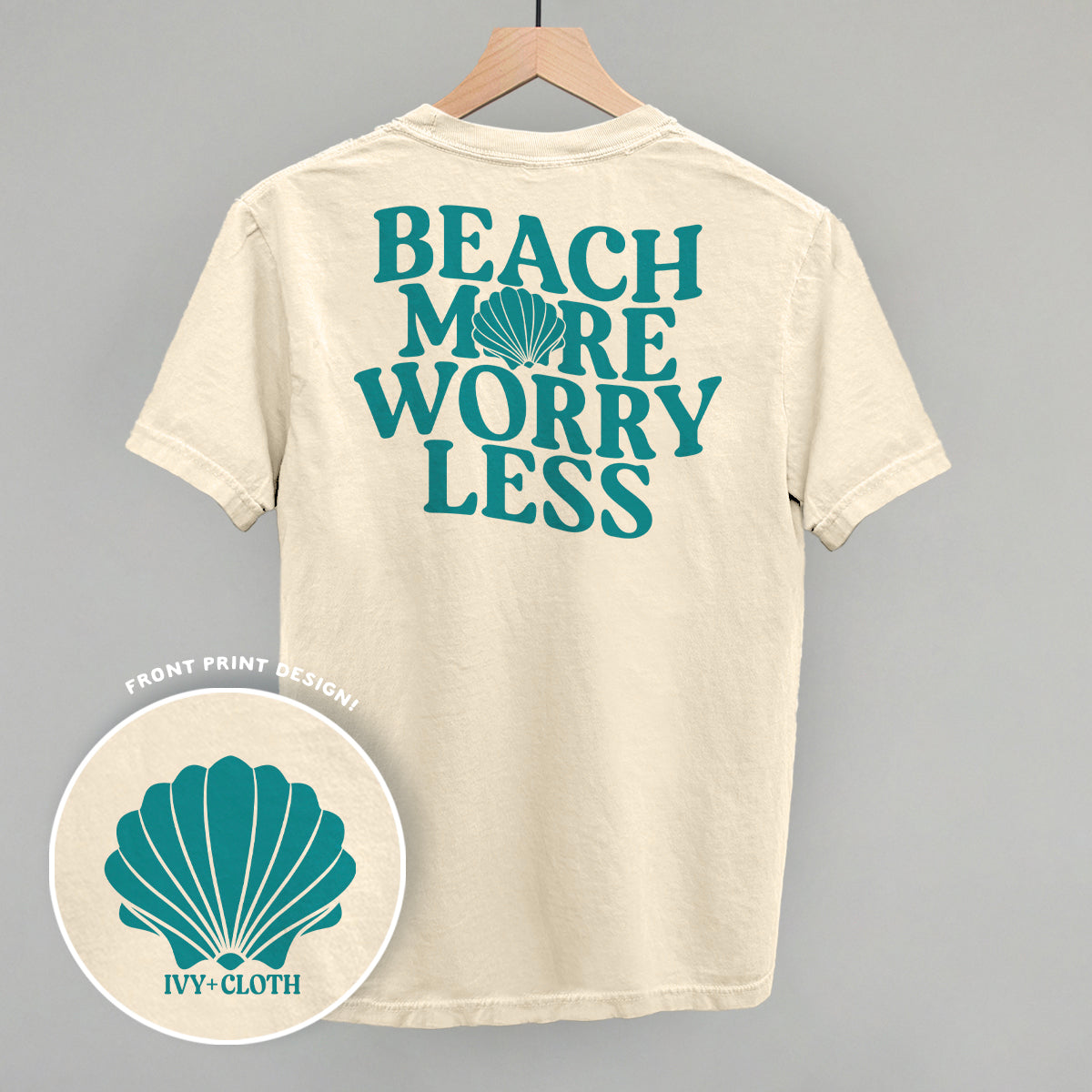 Beach More Worry Less (Back Print) - clothing by TeeHivey.com (Image 4)